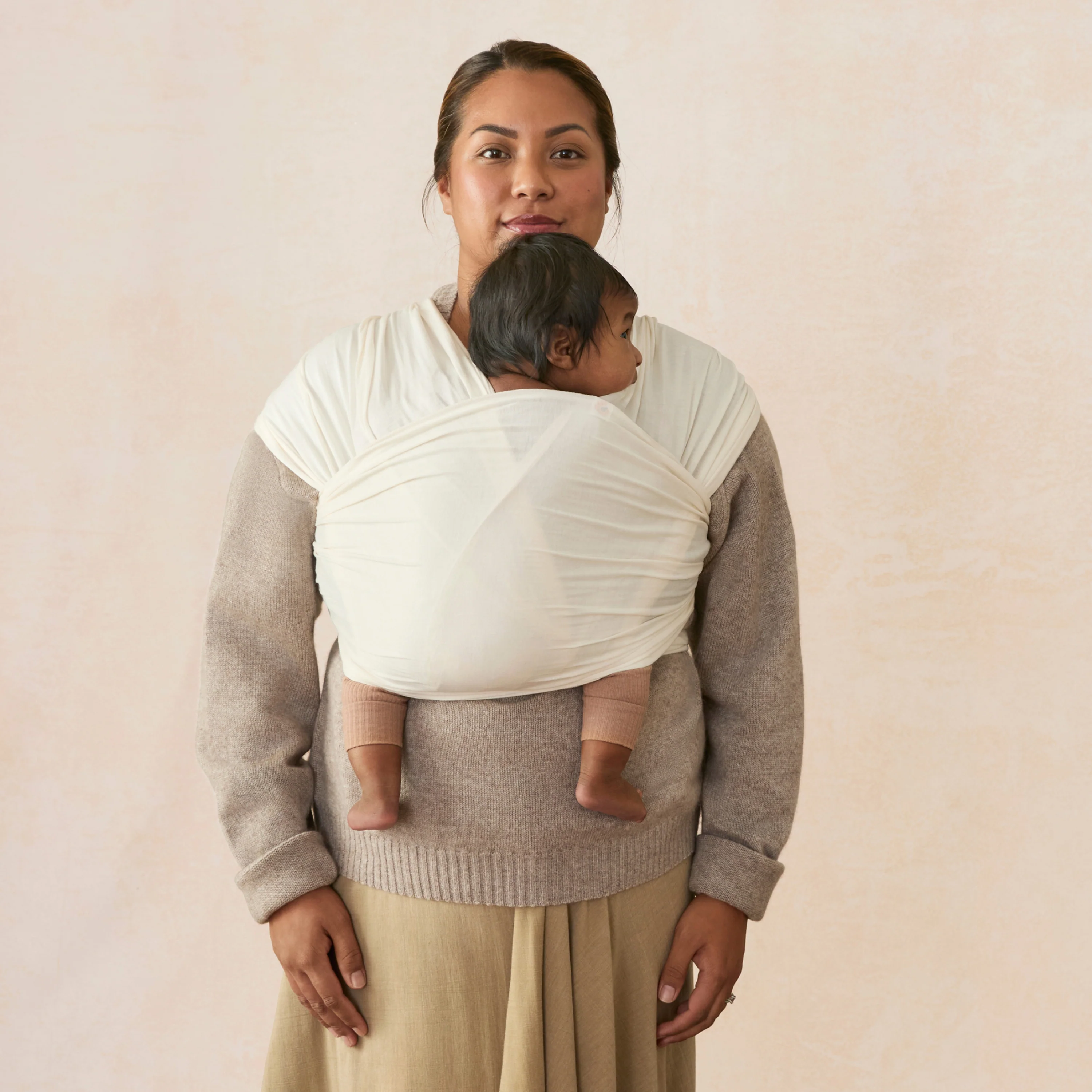Aura Wrap Sustainable Knit - Cream - Image 4