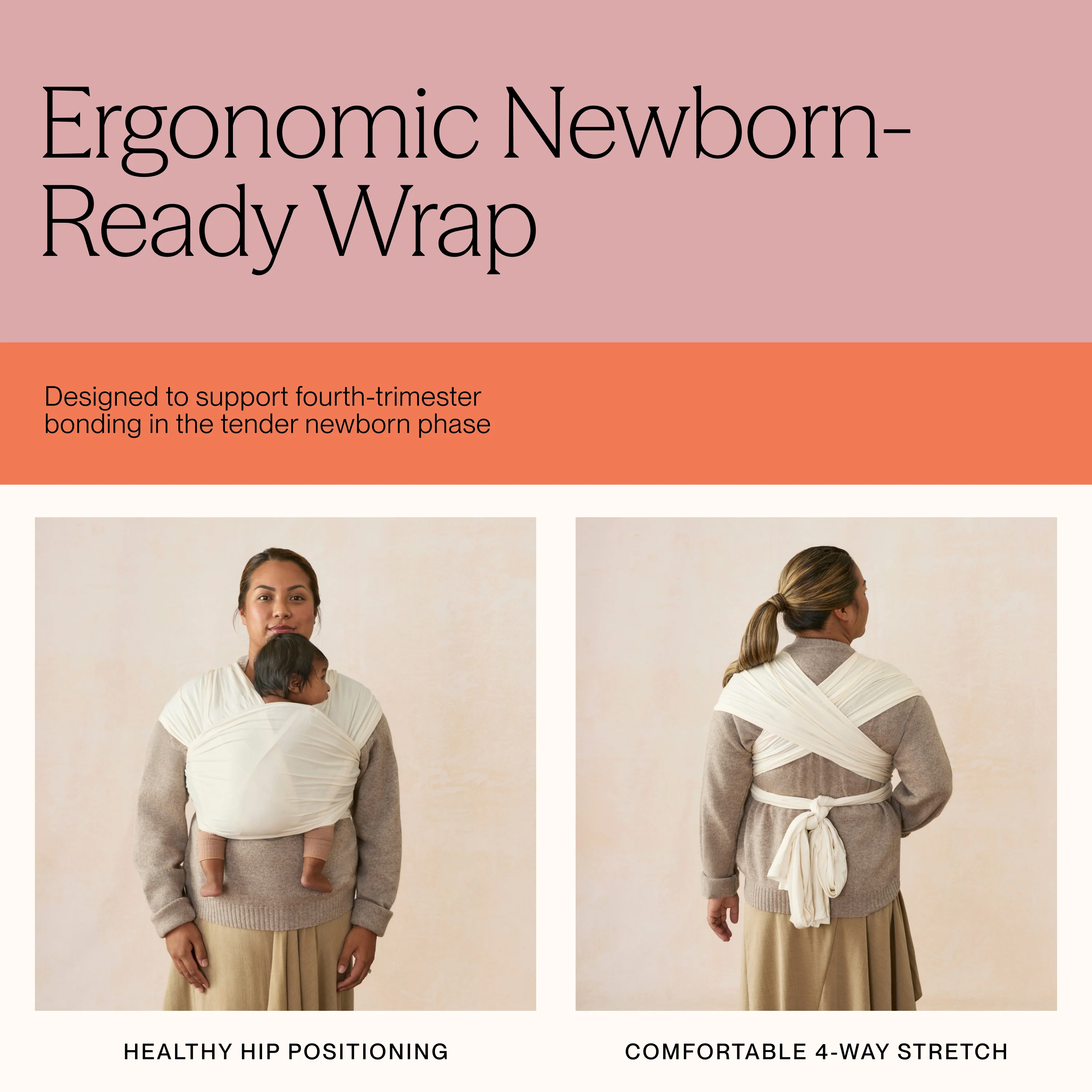 Aura Wrap Sustainable Knit - Cream - Image 9