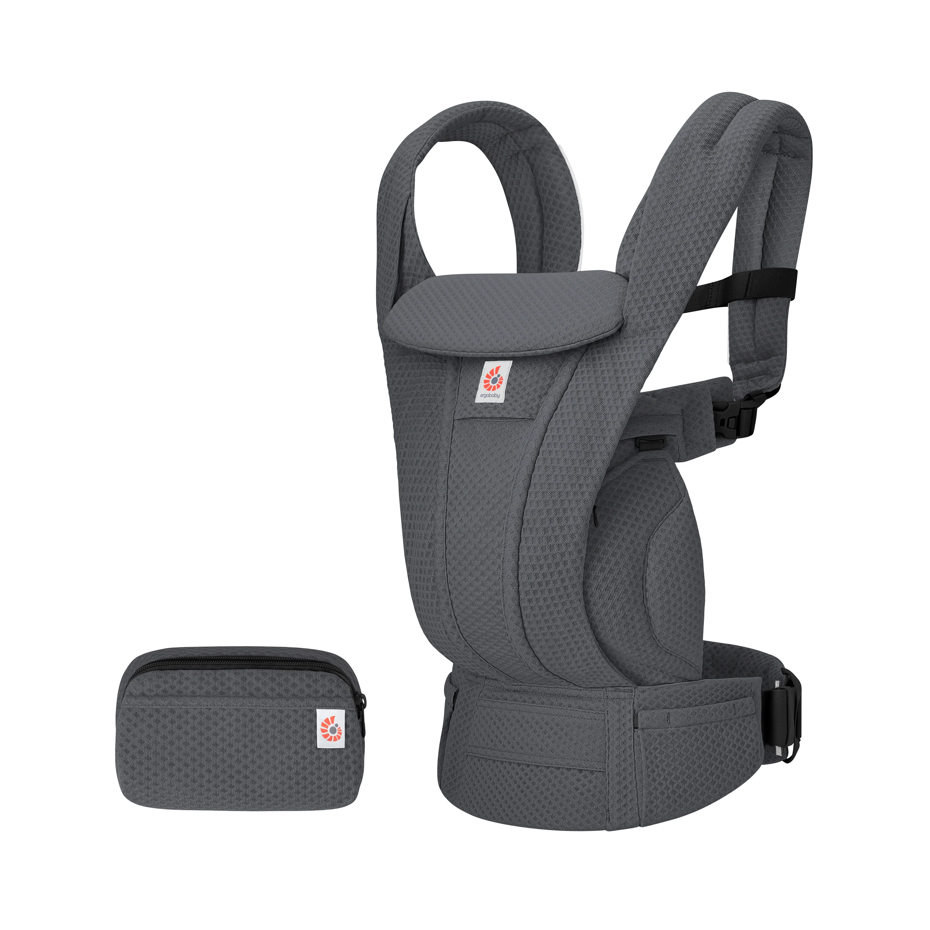 Omni Deluxe Mesh Baby Carrier - Graphite Grey - Image 5