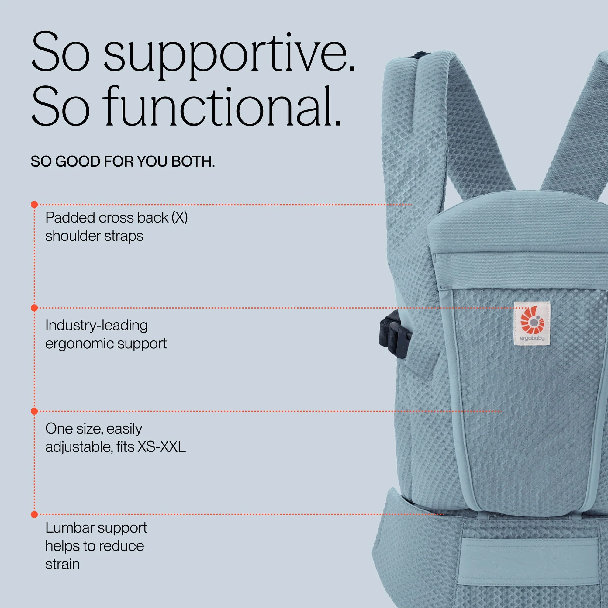 Omni Lite Baby Carrier - Slate Blue - Image 7